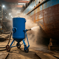 Machine de sablage humide industrielle pour le nettoyage des surfaces métalliques sans nuages de poussière