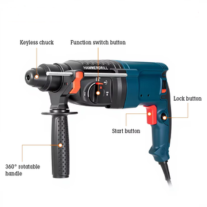 Máy khoan búa điện đa năng 1800W, khoan bê tông, bắt vít, dùng cho khoan mạnh - Product Image 1