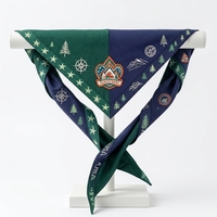 Foulard triangulaire de haute qualité en polyester et coton, personnalisé avec logo, pour scouts, activités de plein air et camps d'été