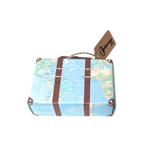 Confezione regalo creativa in carta Kraft Vintage scatola di caramelle nuziali aereo e mappa <span class=keywords><strong>a</strong></span> <span class=keywords><strong>tema</strong></span> viaggio bomboniere - Product Image 1
