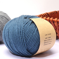 Fil à tricoter et à tisser 4 brins 100 % laine mérinos, teint écologiquement, 8s, pour tricot à la main et tufting, vente en gros d'usine, personnalisable