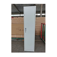 Armoire de rangement verticale à une seule porte pour écoles, vestiaires de gymnase, en métal et acier