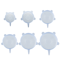 Couvercles extensibles et frais couverture accessoires de cuisine réutilisable rond Silicone couleur boîte ustensiles de cuisine contemporain durable