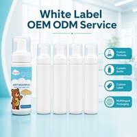 Zourunan Nuevo Champú Seco Sin Agua 60ml Espuma Sin Enjuague Aroma a Arándanos Para Aseo de Gatos y Perros Marca Blanca OEM Bajo MOQ