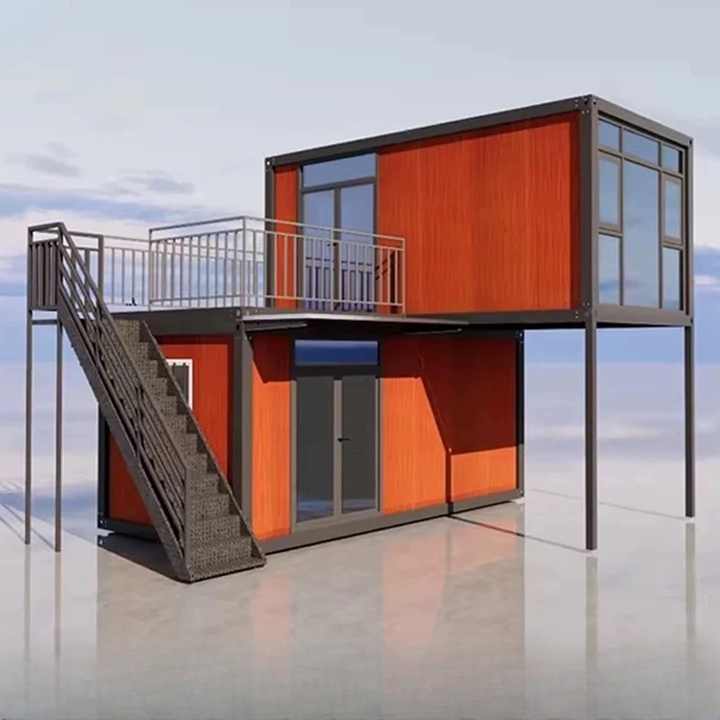 Stackable Prefab Container Office 20ft/40ft Flat Pack Industrial Style ...