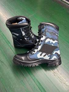 TSB100 Ceremony Full grain cow leather black tactical boots with fasten side buckle durable and long lasting training men boots - Product Image 4