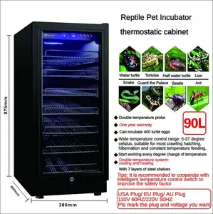 ODM Fabricante Escalada Pet Incubadora Egg Incubadora Termostática Egg Black Steel Reptile Incubator