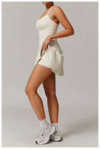 Jupe <span class=keywords><strong>de</strong></span> <span class=keywords><strong>tennis</strong></span> <span class=keywords><strong>de</strong></span> sport A-Line pour femmes avec base <span class=keywords><strong>de</strong></span> poche antidérapante Logo personnalisé Robe licou respirante pour la course à pied Sports <span class=keywords><strong>Tennis</strong></span> Wear - Product Image 4