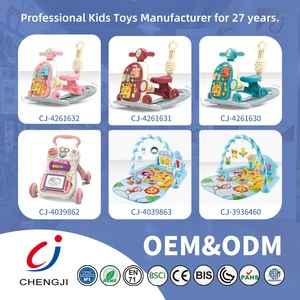 Chengji 2026 Nouveau Jouet Musical Multifonctionnel 6-en-1 Bleu pour Tout-Petits : Voiture à Bascule et Trotteur avec Lumières pour l'Éveil Précoce - Product Image 5