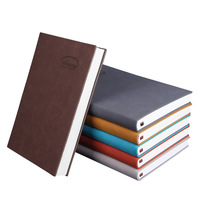 Carnet de voyage A5 en cuir avec logo personnalisé, couverture en cuir PU, papier quadrillé 160 g/m², agenda Bonvada BV-NLN50, reliure cousue.