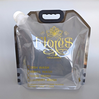Sac de transport d'urgence en plastique haute barrière 5L avec poignée, fond extensible et bec verseur, pour céréales et eau