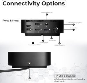USB-C Dock G5- 100W Điện-<span class=keywords><strong>HDMI</strong></span>-Ethernet cho HP-phổ Docking Station cho máy tính xách tay với USB-C & <span class=keywords><strong>Thunderbolt</strong></span> - Product Image 3
