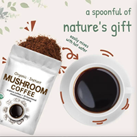 Poudre de café instantané aux champignons OEM personnalisée, goût neutre avec arômes d'épices et d'herbes, amincissant, emballage en sachet amer