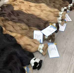 Extension Capelli Vergini Vietnamiti Senza Colla, Onda <span class=keywords><strong>Naturale</strong></span>, Doppia Trama a Macchina, Senza Grovigli e Senza Caduta, Colore <span class=keywords><strong>Naturale</strong></span>, Tintabili - Product Image 3