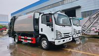 Camion à ordures compacteur Isuzu 4X2 à transmission manuelle, 10 mètres cubes, nouvelle énergie, chargement arrière, vente directe d'usine