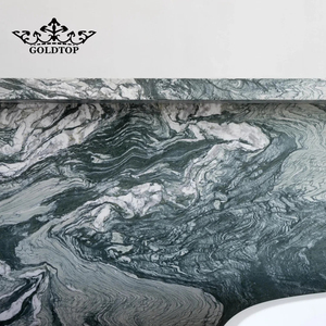 Goldtop Landscape Green <b>Marble</b> Waterproof Natural Stone Polished Slabs Countertops Vanity Top Floor Tiles Dining Table Hotel - Product Image 6