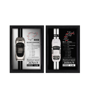 Marco de Fotos de Aleación con Modelo de <span class=keywords><strong>Auto</strong></span> de Carreras Tridimensional para Decoración del Hogar, Regalos de Cumpleaños - Product Image 1