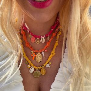 HaoMi, collar chapado en oro de estilo europeo americano, Serie de playa, colgante de concha de flor de <span class=keywords><strong>Vida</strong></span> Marina, cinta, collares colgantes de moda - Product Image 1