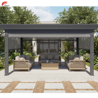 Pergola intelligente en aluminium, pergola à lames mobiles, pergola motorisée imperméable, pergola en aluminium pour extérieur