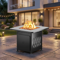 Brasero de table automatique en acier inoxydable résistant aux hautes températures, alimenté au GPL, pour embellissement paysager extérieur et respectueux de l'environnement