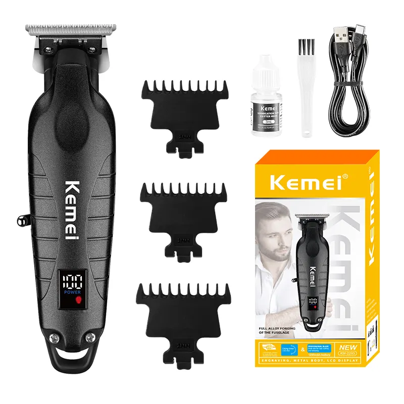 Kemei KM-2293 thiết kế mới 1200mA chuyên nghiệp điện cắt sạc nhanh Thợ Cắt Tóc máy cắt tóc người đàn ông của tóc tông đơ