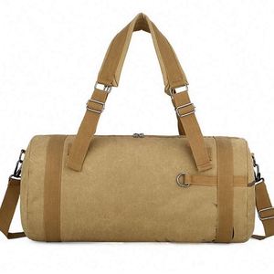 Muestra gratuita: Bolsa de lona multifuncional de gran capacidad para ropa de viaje, para hombres y mujeres, cómoda, de hombro y de mano, para el tiempo libre. - Product Image 4