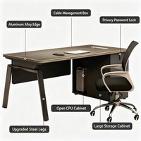 Bureau de travail, adapté au personnel de bureau. Mobilier de bureau simple et moderne. Convient aux bureaux des gestionnaires et des superviseurs