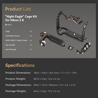   Kit de cage pour appareil photo Night Eagle Z8 pour Nikon Z 8, cage complète en alliage d'aluminium, pour microphone et lumière - 4317