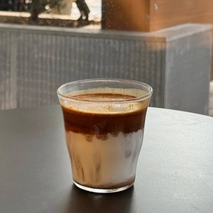 Taza de Café de Vidrio Estilo Japonés de 250 ml, Resistente al Calor, Taza de Café Transparente de Vidrio Grueso para Latte y Americano Helado - Product Image 5