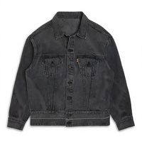 Veste en jean vintage personnalisée pour homme, en coton épais, style streetwear