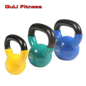 Biểu Tượng Tùy Chỉnh 2Kg-44Kg 5LB-100lb Vinyl Nhúng Kettlebells Trọng Lượng Bộ Cho Các Bài Tập Phòng Tập Thể Dục Nhà Đúc Sắt Vinyl Nhúng Ấm Đun Nước Chuông - Product Image 6