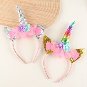 Serre-tête <span class=keywords><strong>Licorne</strong></span> Dessin Animé Tendance pour Enfants – Accessoire Cheveux Mignon pour Fêtes et Cérémonies - Product Image 4
