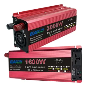 Inverter onda sinusoidale pura DC 12v/24v a Ac 110v/220v 1000W 1600W 2200W 3000KW convertitore banca di potere Inverter solare