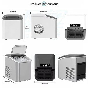 Machine à glaçons portable, machine à fabriquer des blocs de <span class=keywords><strong>glace</strong></span> de grande capacité (26 livres/24 heures), production rapide de <span class=keywords><strong>glace</strong></span> en 6 minutes - Product Image 3