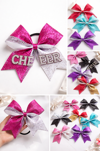 Fiocchi per Capelli da Cheerleader VANTEN all'Ingrosso, Nastro Glitterato Personalizzato di Alta Qualità e Leggero per Squadre - Product Image 6