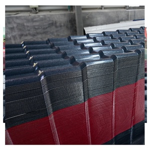 Современный дизайн Изолированный УФ ПВХ кровельный лист ASA экологическая римская гофрированная полимерная панель Черная синтетическая смола черепица - Product Image 4