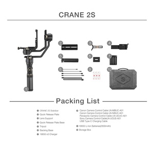 Estabilizador de cardán de mano de 3 ejes <span class=keywords><strong>Crane</strong></span> <span class=keywords><strong>2S</strong></span> para cámaras DSLR y sin espejo Canon/LUMIX/Sony/Nikon - Product Image 6