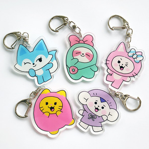 Spot Transparent PVC <b>Anime</b> Cartoon Double-Sided UV Printed Souvenir Transparent PVC Double-Sided <b>Keychain</b> - Product Image 1