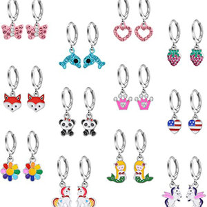 <span class=keywords><strong>Boucles</strong></span> <span class=keywords><strong>d</strong></span>'<span class=keywords><strong>oreilles</strong></span> <span class=keywords><strong>pendantes</strong></span> en acrylique, couleurs à la mode, 12 paires, de renard, Panda, fleurs, mignon, hypoallergéniques pour femmes et petites filles - Product Image 5