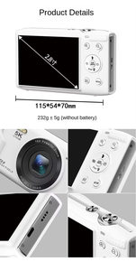 Caméra de vlogging 5K Ultra HD 72MP 16x avec zoom numérique, Wi-Fi, pour photographie de voyage, flash intégré, pour adultes, fabriquée en Chine - Product Image 6