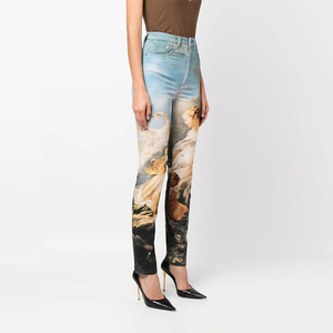 Customized Skinny High Waist Garment Wash <strong>Butt</strong> <strong>Lifting</strong> Sexy <strong>Women's</strong> <strong>Jeans</strong> with Pockets Denim Trousers Trendy - Product Image 2