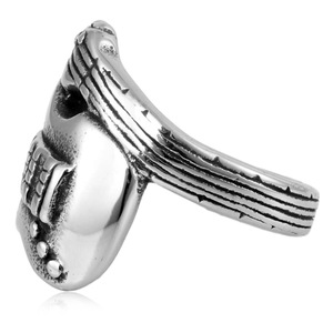 yunnique Men's Stainless Steel Guitar <b>Ring</b> Musical Instrument Design Retro Fashion Jewelry Gift <b>Size</b> Us - Product Image 4