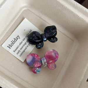 กิ๊บติดผมผีเสื้ออะซิเตทสีแฟชั่นน่ารัก ทำมือ สวยหรู หวานๆ สไตล์สาวหวาน กิ๊บติดผมอะซิเตทขนาดเล็ก - Product Image 3