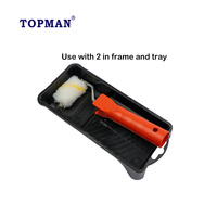 Topman Petits mini rouleaux de peinture de 2 pouces pour peinture de précision pour armoires cadres de fenêtres coins et bords