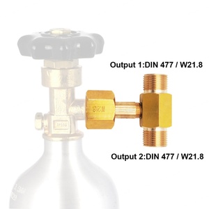 Adaptador de Alta Presión de Tres Vías para Botella de CO2 DIN477 W21.8-14, de Alta Calidad, para Recarga de CO2 en Acuarios y Herramientas Neumáticas - Product Image 6