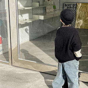 <span class=keywords><strong>Pull</strong></span> en tricot pour enfants, mode hiver, logo personnalisé, vêtements décontractés à manches longues pour filles et garçons - Product Image 6