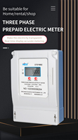 Compteur d'énergie triphasé anti-fraude avec prépaiement, protocole ModbusRTU/DLT_645-2007, 110-230V 50/60Hz, installation sur rail DIN 35mm
