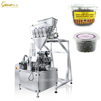 Machine de remplissage de tasse de haricots au chocolat approuvée CE peseur linéaire film de pondération en plastique scellage capsulage emballage alimentaire