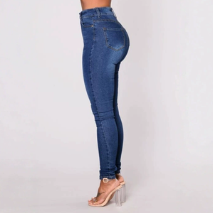 <span class=keywords><strong>Jeans</strong></span> <span class=keywords><strong>Skinny</strong></span> Fit da Donna a Vita Alta, Pantaloni in Denim Modellanti <span class=keywords><strong>Super</strong></span> Elasticizzati, Pantaloni a Sigaretta in Denim Lavato Sexy - Product Image 5