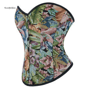 Corsets de chemisier de style corset vintage pour femmes avec haut <span class=keywords><strong>bustier</strong></span> à imprimé floral <span class=keywords><strong>médiéval</strong></span> - Product Image 3